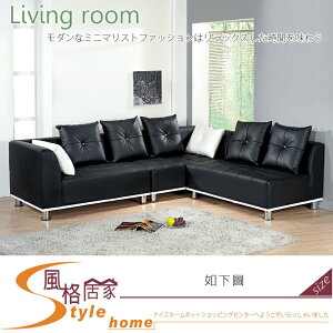 《風格居家Style》739L型沙發/整組/半牛皮 314-10-LD