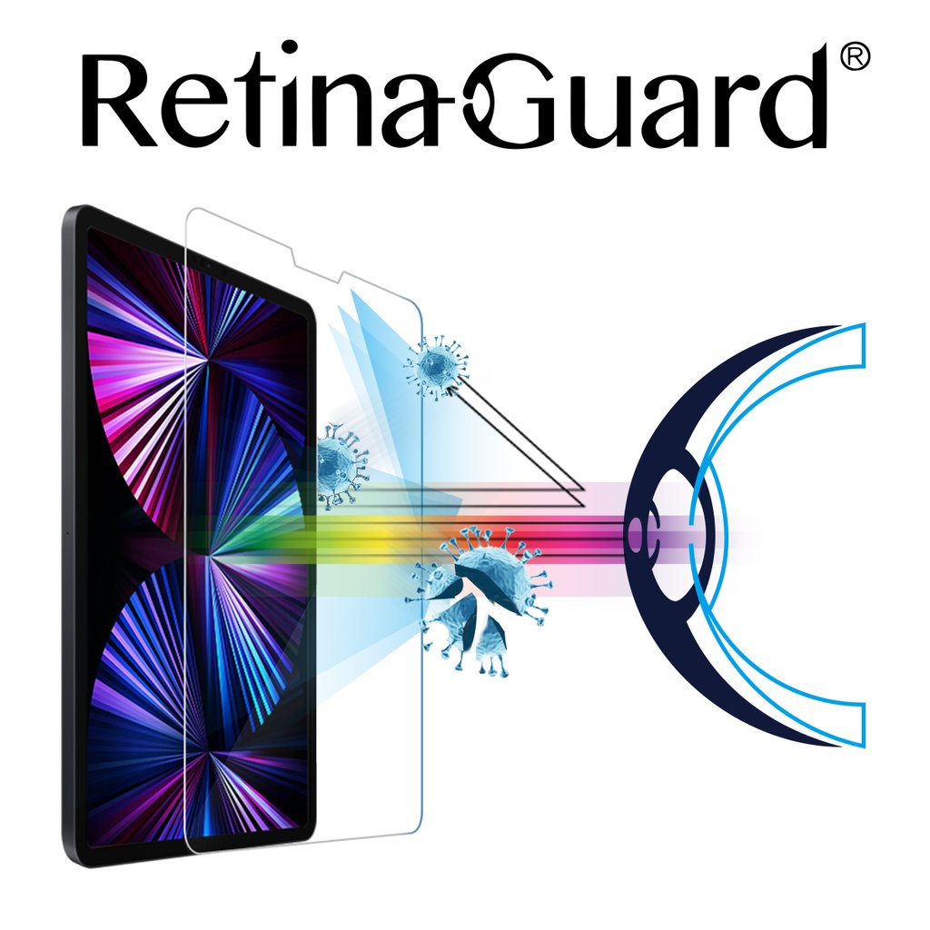 RetinaGuard 視網盾│2021 iPad Pro 11＂ 抗菌防藍光鋼化玻璃保護貼│2018-2020 共用│非滿版│SGS認證