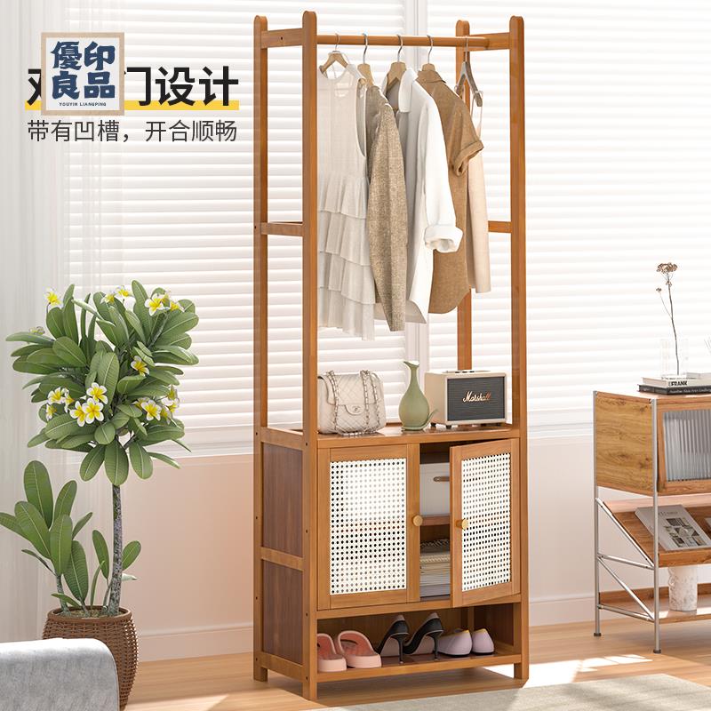公司貨 衣帽架 楠竹衣帽架 收納架 掛衣架 室內大容量收納櫃落地式衣架櫃新中式衣架多功能置物架房間衣帽架店長優選 全館折扣 售後保障 特惠/工廠直銷 y554