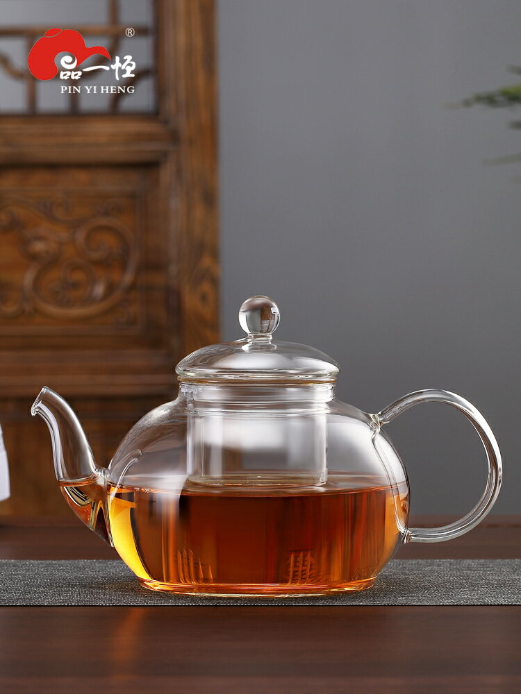 品一恆加厚玻璃煮茶壺耐熱高溫電陶爐燒水家用黑白茶功夫茶具套裝