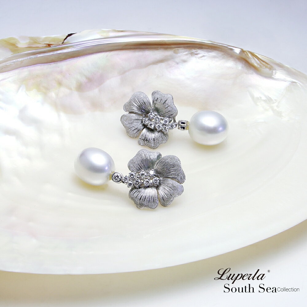 大東山珠寶 天然海水南洋珍珠耳環 麗緻璀璨 18K金真鑽 12MM 3