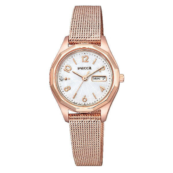CITIZEN 星辰錶 NEW WICCA 少女系列 KH3-568-15 多邊形玫瑰金時尚腕錶 26.5mm｜樂天全館特惠中★指定刷卡回饋10%