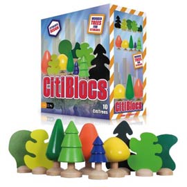 【美國CitiBlocs】骨牌創意積木-可愛樹