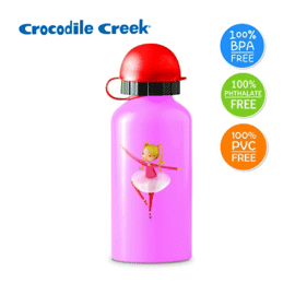 《美國Crocodile Creek》兒童不鏽鋼水瓶-芭蕾舞伶