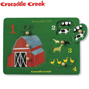 《美國Crocodile Creek》寶寶木製拼圖(歡樂農場)