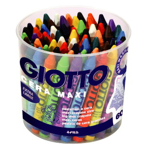 【義大利 GIOTTO】好清洗兒童專用蠟筆(校園60支裝) 附筆筒