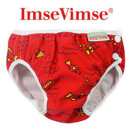 瑞典Imse Vimse-游泳尿布-紅色小魚