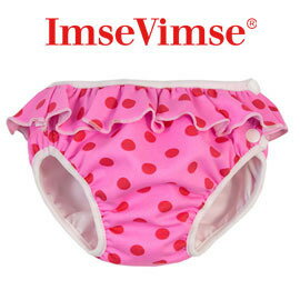 瑞典Imse Vimse-游泳尿布-粉紅點點