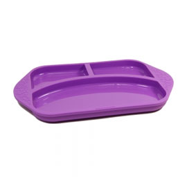 【加拿大MARCUS＆MARCUS 】動物樂園矽膠兒童餐盤-鯨魚(紫) 0