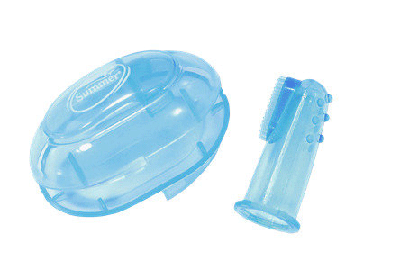 《美國Summer infant》指套型牙刷(含盒)-藍 ㊣原廠授權總代理公司貨