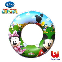 《Bestway》夏日戲水必備㊣迪士尼DISNEY㊣22”可愛卡通人物充氣游泳圈-米奇米妮 (69-19493)