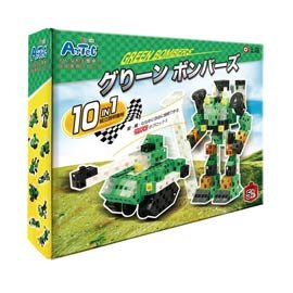 信誼 Artec日本彩色積木-變形系列綠色轟炸戰士