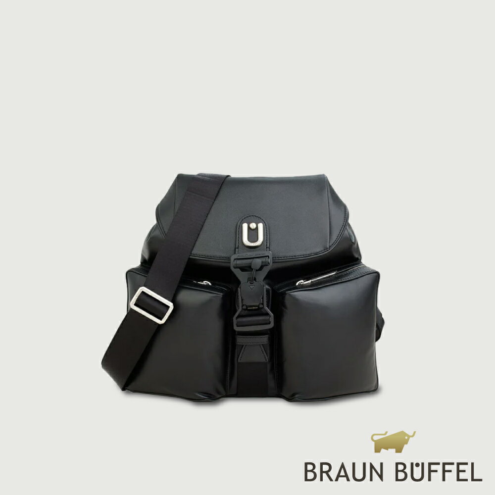 【BRAUN BUFFEL 德國小金牛】臺灣總代理 亞斯賓 後揹包-黑色/BF544-62-BK