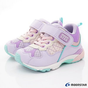 日本月星Moonstar機能童鞋HI系列3E寬楦頂級抗菌護踝鞋款23359紫(中小童段)