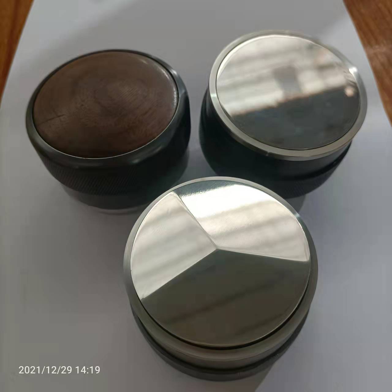 新款無極調節咖啡布粉器帶刻度填壓三槳平底不銹鋼粉錘壓粉器58mm【北歐家居生活】