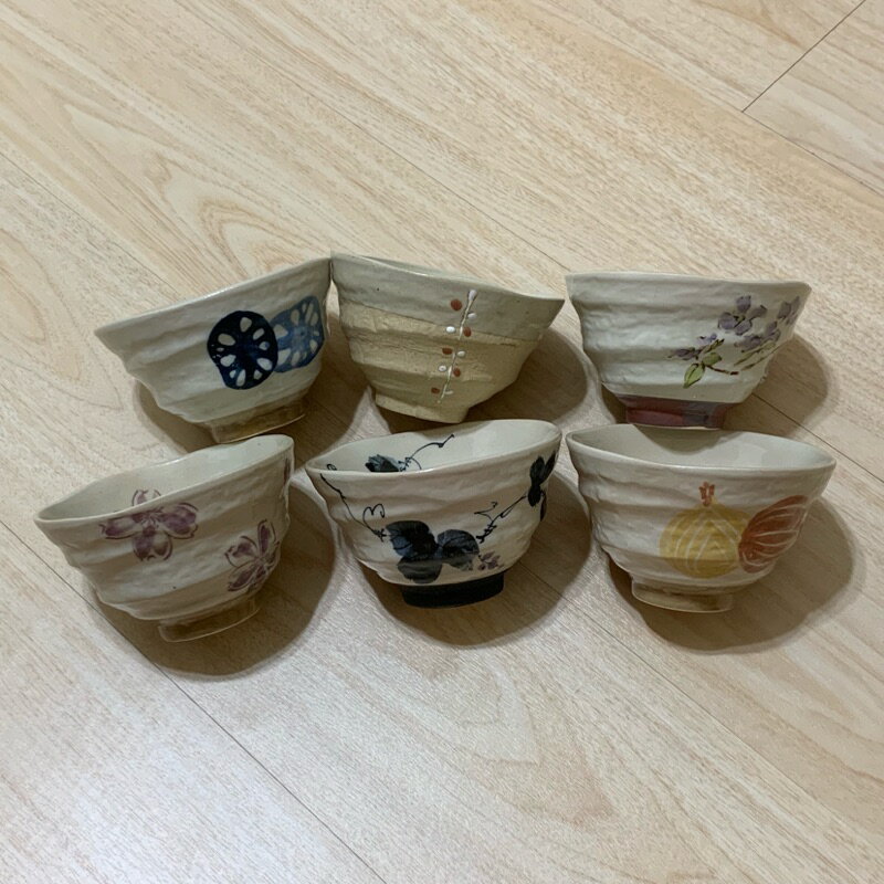 日本製 輕量 手繪茶碗 ❇️獨特⚛️產量少✨ 尺寸:12.5*7公分 材質：陶 產地：日本製