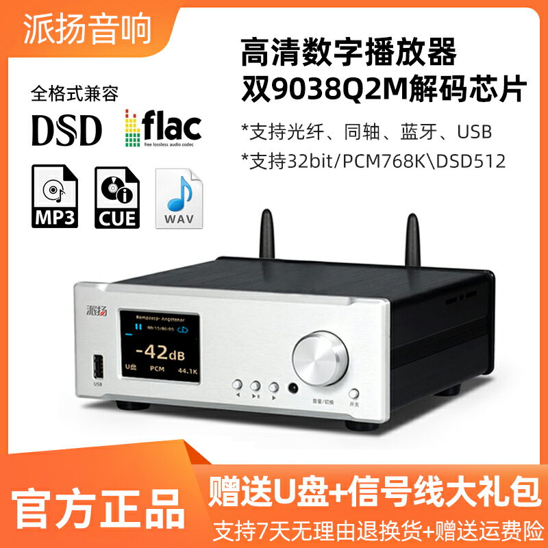 【臺灣公司 可開發票】派揚DPA-1數播數字轉盤音訊播放器 U盤硬盤無損音樂hifi解碼器DSD