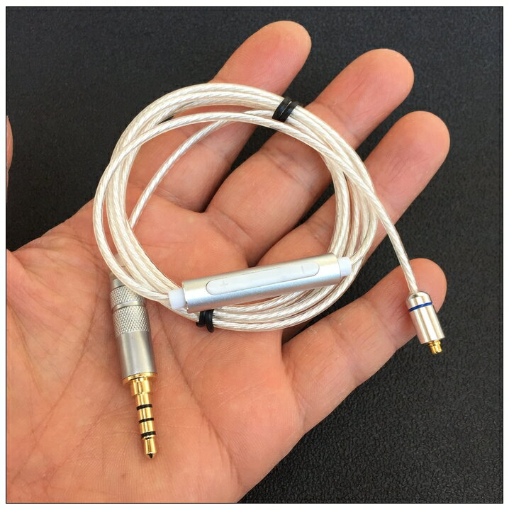 DIY定制單邊單晶銅鍍銀耳機換升級線材MMCX接口