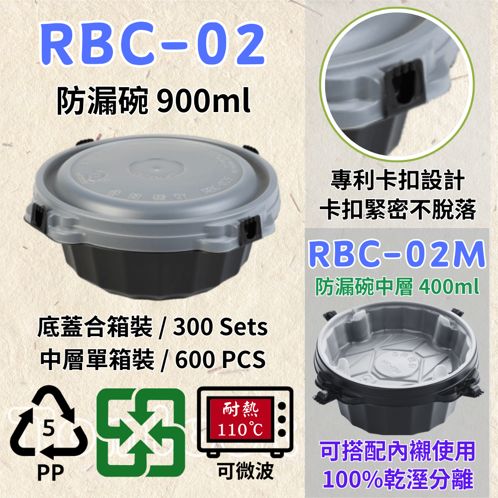 RELOCKS RBC-02 防漏碗 扣式餐盒 微波餐盒 黑色餐盒 自扣盒 外帶餐盒 便當盒 自扣 免洗碗 外帶碗 湯碗 麵碗 餐碗 碗盤 一次性餐盒 環保餐盒 RBC 02