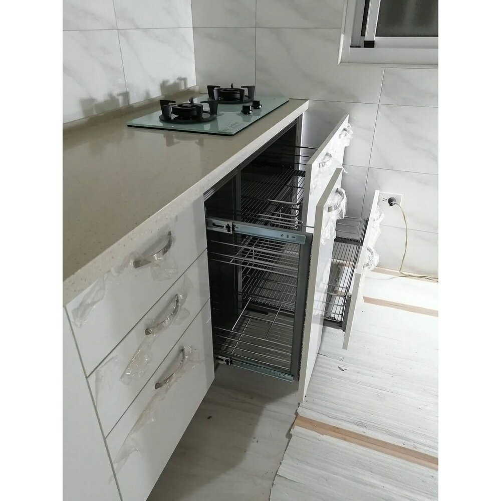 系統廚具 客製化 廚櫃 流理台 工廠直營 一字型流理台 300公分 美耐門板 搭櫻花牌瓦斯爐 排油煙機【KW廚房世界】 3