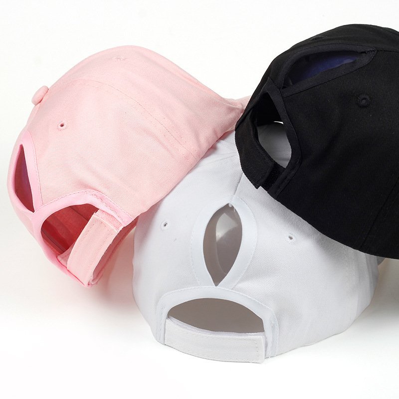 FIND 韓國品牌棒球帽 女士純色馬尾 時尚街頭潮流 帽子 太陽帽 鴨舌帽