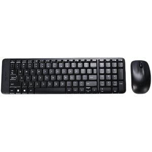 鍵盤 無線鍵盤 羅技MK220無線鍵鼠套裝辦公打字商務便攜usb電腦鍵盤滑鼠拆封家用