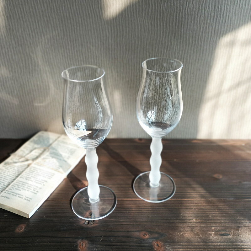 水晶設計師款三珠聞香杯香檳杯紅酒杯vintage創意玻璃磨砂中古杯