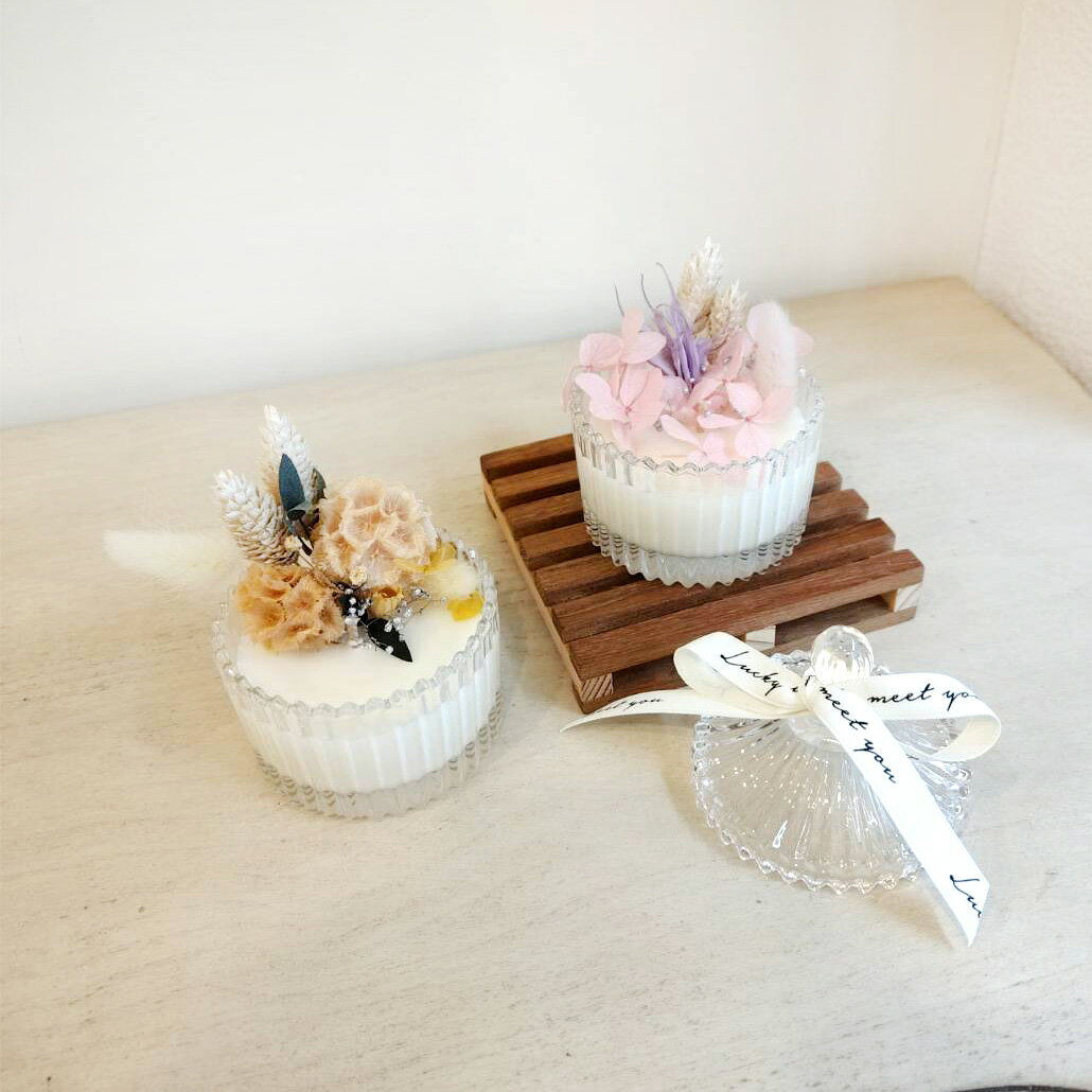 愛蜜麗香氛工作室x覓品竹北手作店-玻璃盅花草香氛蠟燭-共6款
