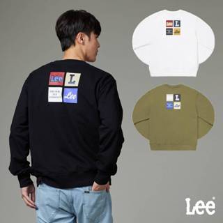 Lee 男款 四格LOGO大學T