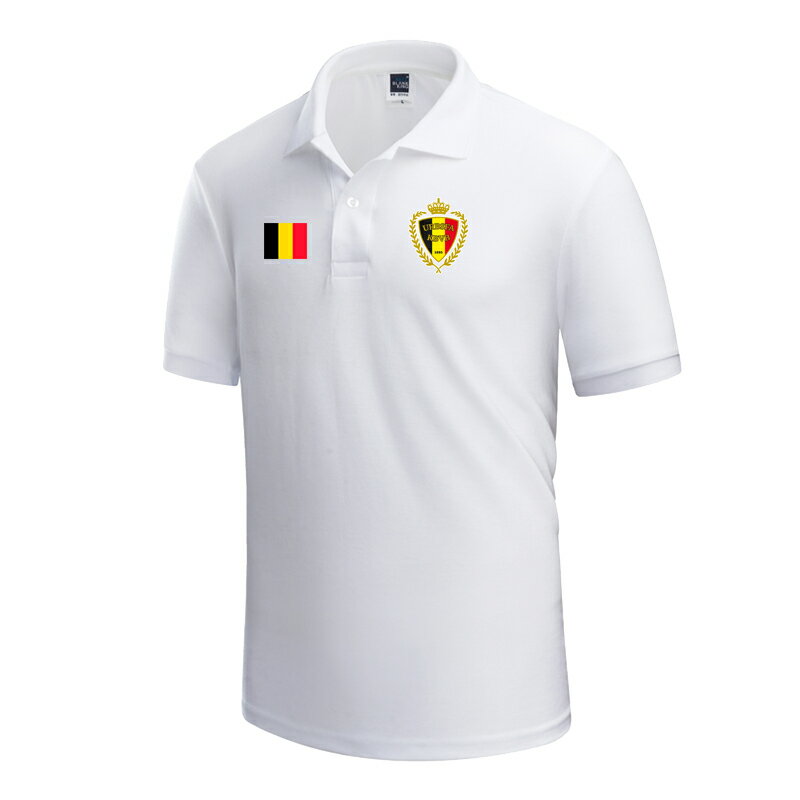 比利時Belgium男裝翻領Polo衫世界盃國家足球運動隊服短袖T恤衫夏