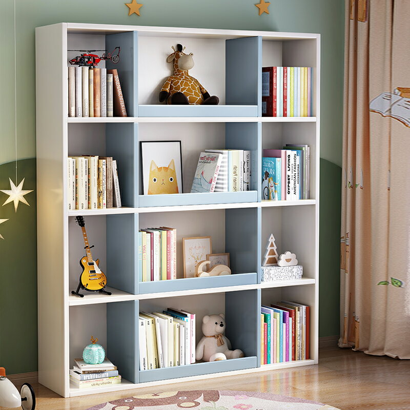 書架 書柜 置物架 全實木書柜學生書架客廳兒童玩具儲物收納柜家用落地置物架格子柜