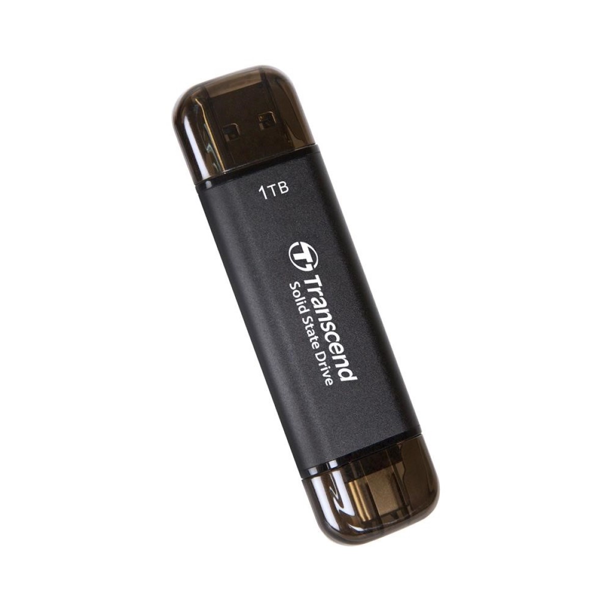 滿額現折180★【出清】Transcend 創見ESD310C USB3.2/Type C 1TB 雙介面外接SSD固態行動硬碟-太空黑(TS1TESD310C)