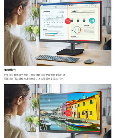 LG 樂金 24MS500-B 24型 Full HD IPS 不閃爍 護眼螢幕 液晶螢幕 4
