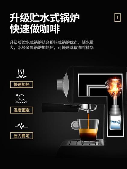 咖啡機 Donlim/東菱 DL-KF6001咖啡機家用小型意式半全自動蒸汽式打奶泡 夏洛特居家名品