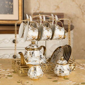 花茶杯套裝 簡翊套裝套具整套歐式骨瓷陶瓷杯碟茶具茶杯家用水杯子 - 夏洛特居家名品