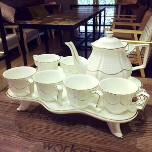 花茶杯套裝 歐式骨瓷套裝英式高檔茶具創意陶瓷杯簡約家用杯 - 夏洛特居家名品