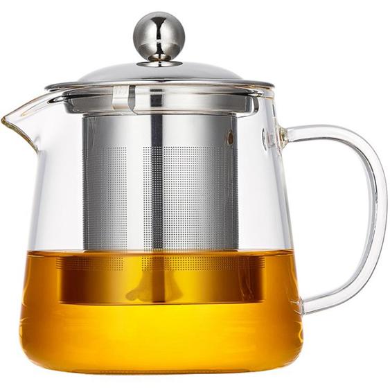 泡茶壺玻璃茶壺耐高溫加厚泡茶壺不銹鋼過濾耐熱玻璃水壺花茶壺