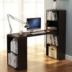 臺式電腦桌轉角寫字桌家用書架組合書櫃辦公書桌子現代簡約