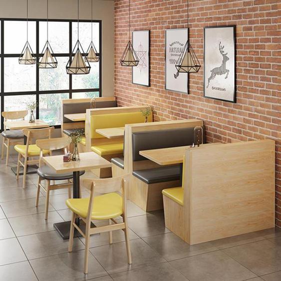 餐廳沙發卡座奶茶甜品店桌椅組合休閒雙人酒吧餐飲咖啡廳復古工業風皮沙發LX 夏洛特居家名品