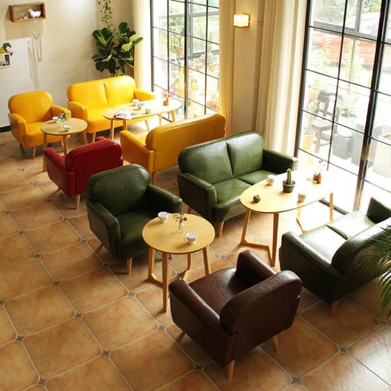 餐廳沙發奶茶店桌椅組合甜品店西餐廳茶幾簡約休閒椅子餐飲桌子咖啡廳沙發LX 夏洛特居家名品