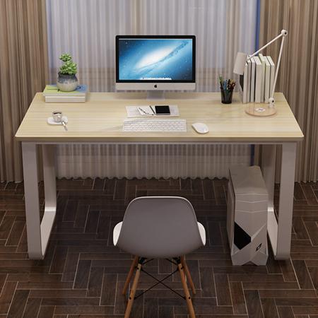 電腦桌臺式家用寫字桌簡約現代鋼木辦公桌雙人桌臥室簡易桌學習桌 夏洛特居家名品