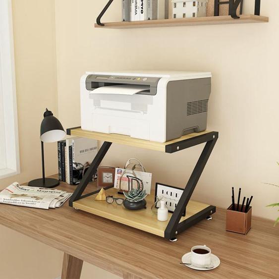 創意打印機架子辦公桌面雙層收納架現代簡約多層置物架復印機架 夏洛特居家名品