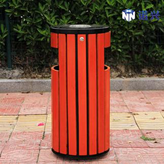 鋼木垃圾桶戶外 公園景觀垃圾筒室外分類垃圾桶果皮箱 jy 夏洛特居家名品