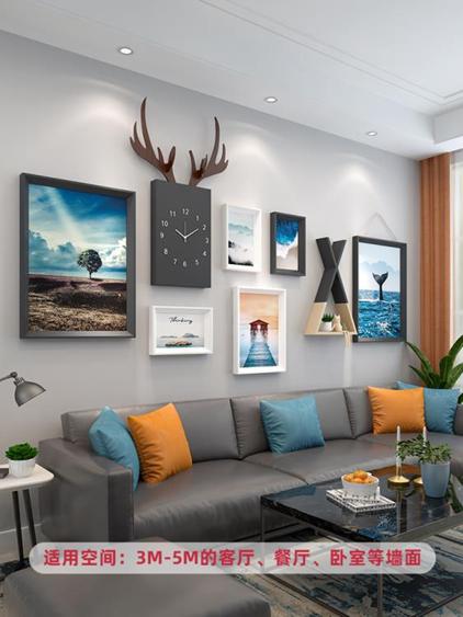 客廳裝飾畫北歐風格沙發背景墻壁畫現代簡約餐廳墻面掛畫組合大氣