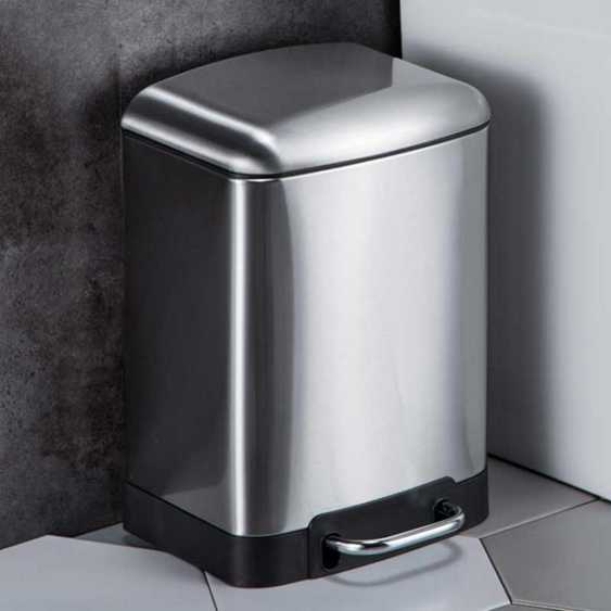 不鏽鋼垃圾桶腳踏式歐式創意家用衛生間廚房客廳有蓋靜音