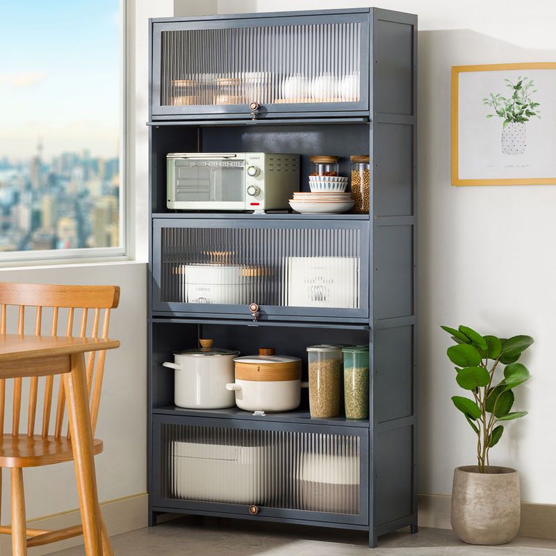 餐邊櫃子簡易廚房櫥櫃家用組合多功能碗櫃收納餐具櫃儲物櫃子靠墻-快速出貨