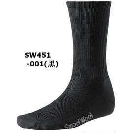 【【蘋果戶外】】Smartwool SW451 001 黑 健行登山 輕薄型全筒中長襪 登山襪 美國製造 美麗諾羊毛襪 排汗襪 保暖 吸濕 抗臭