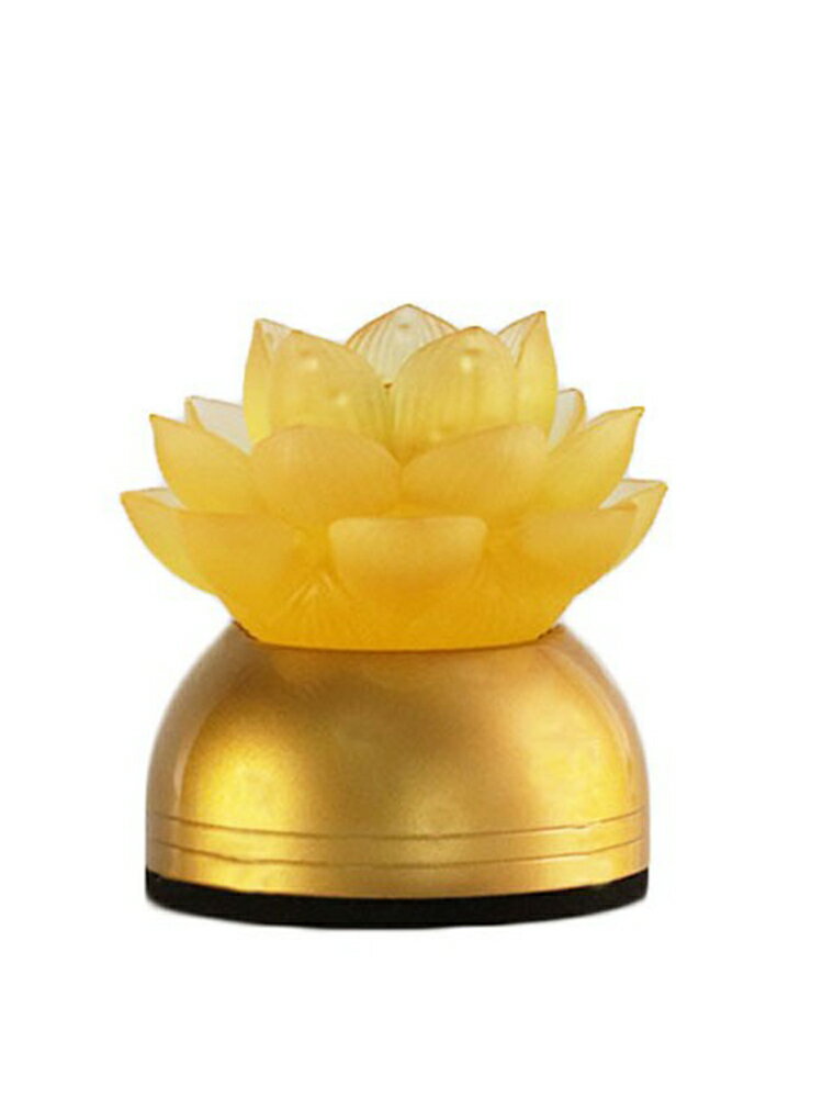 定製特小充電供佛燈一對真琉璃蓮花燈佛前長明燈一盞琉璃燈荷花燈包郵 雙11全館免運
