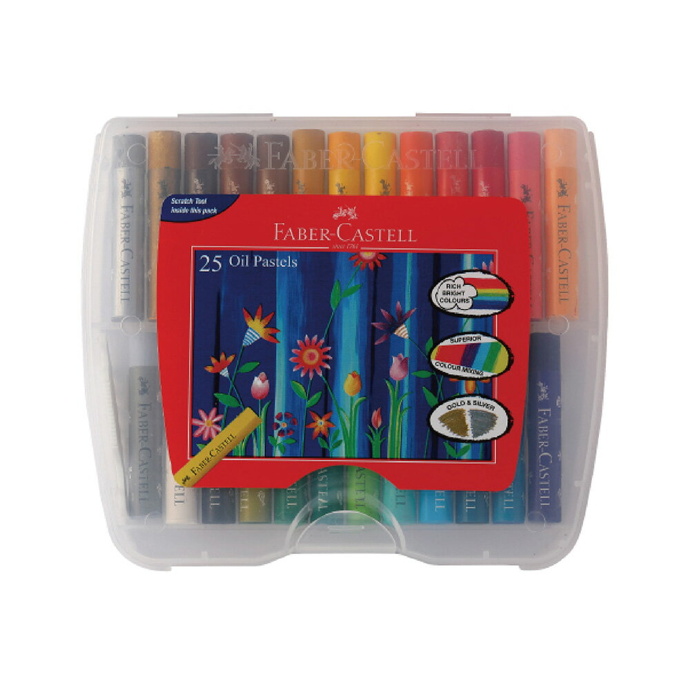 Faber Castell 德國輝柏 25色粗芯精裝油性粉彩條 / 盒 124025｜領券最高折$220