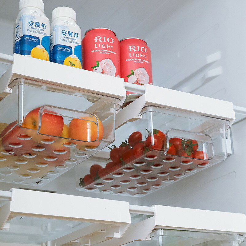 透明冰箱抽屜【Y027】台灣出貨 居家  冰箱收納盒 冰箱整理盒 冰箱分格收納盒 冰箱透明收納盒 冰箱分格收納 1